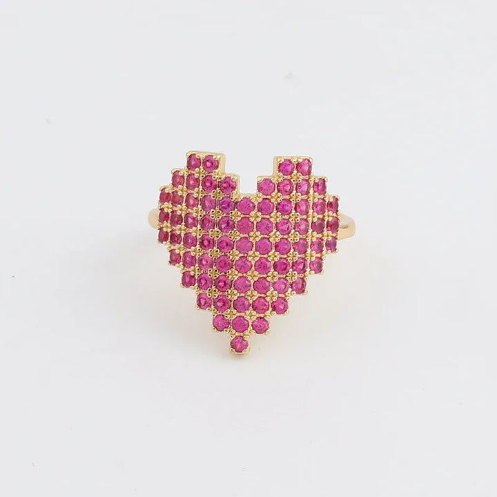Pixel Heart Ring