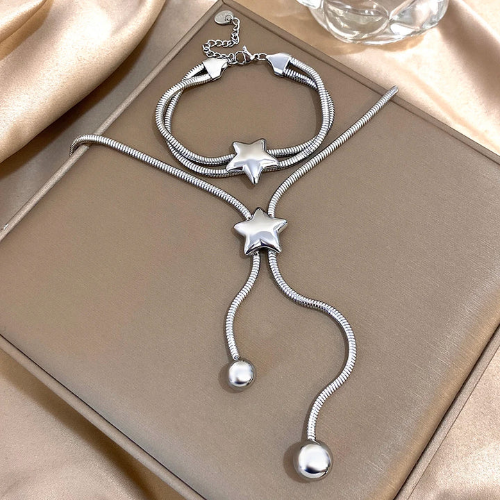 Cosmic Bubble Bracelet & Necklace Set
