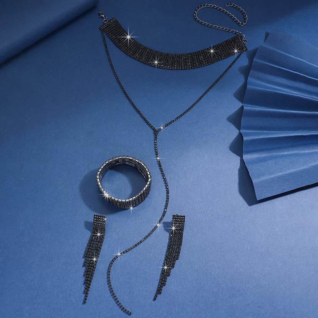 Noir Tassel Jewelry Set