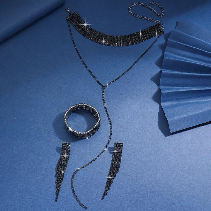 Noir Tassel Jewelry Set