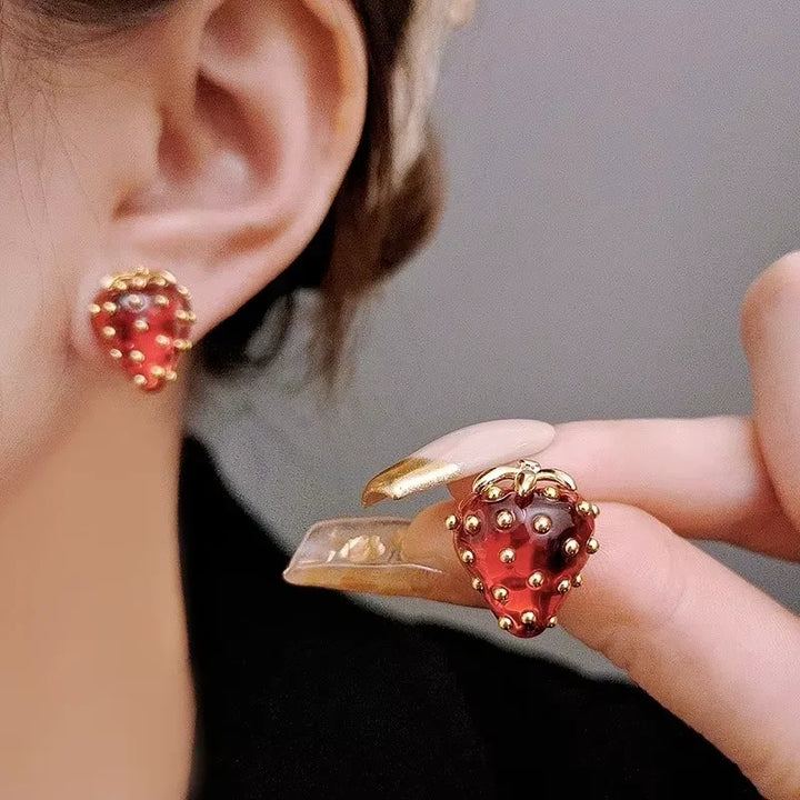 Strawberry Sparkle Studs
