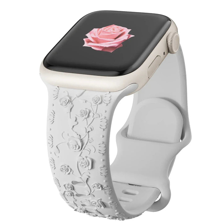 Rose Embossed Apple Watch Band