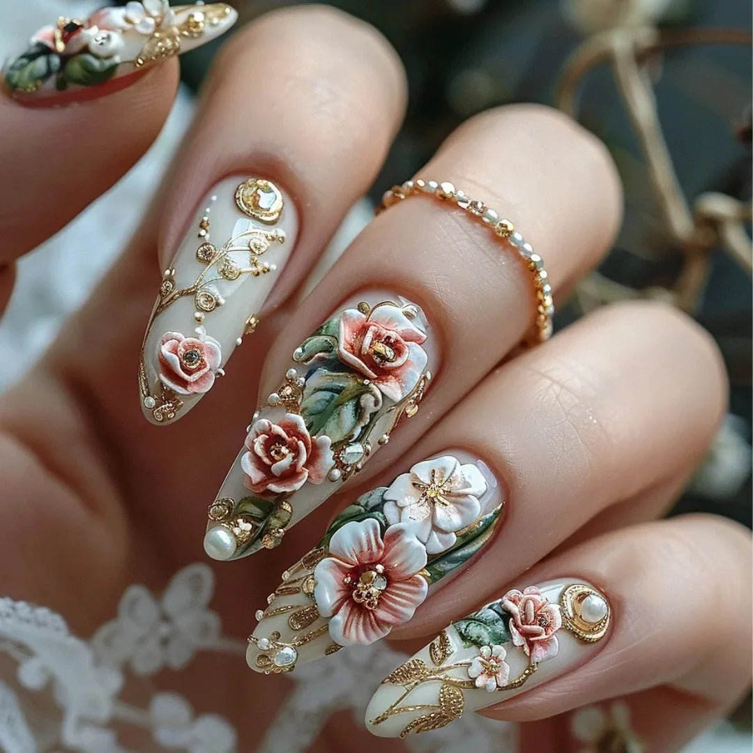 Jardin Floral Press On Nails