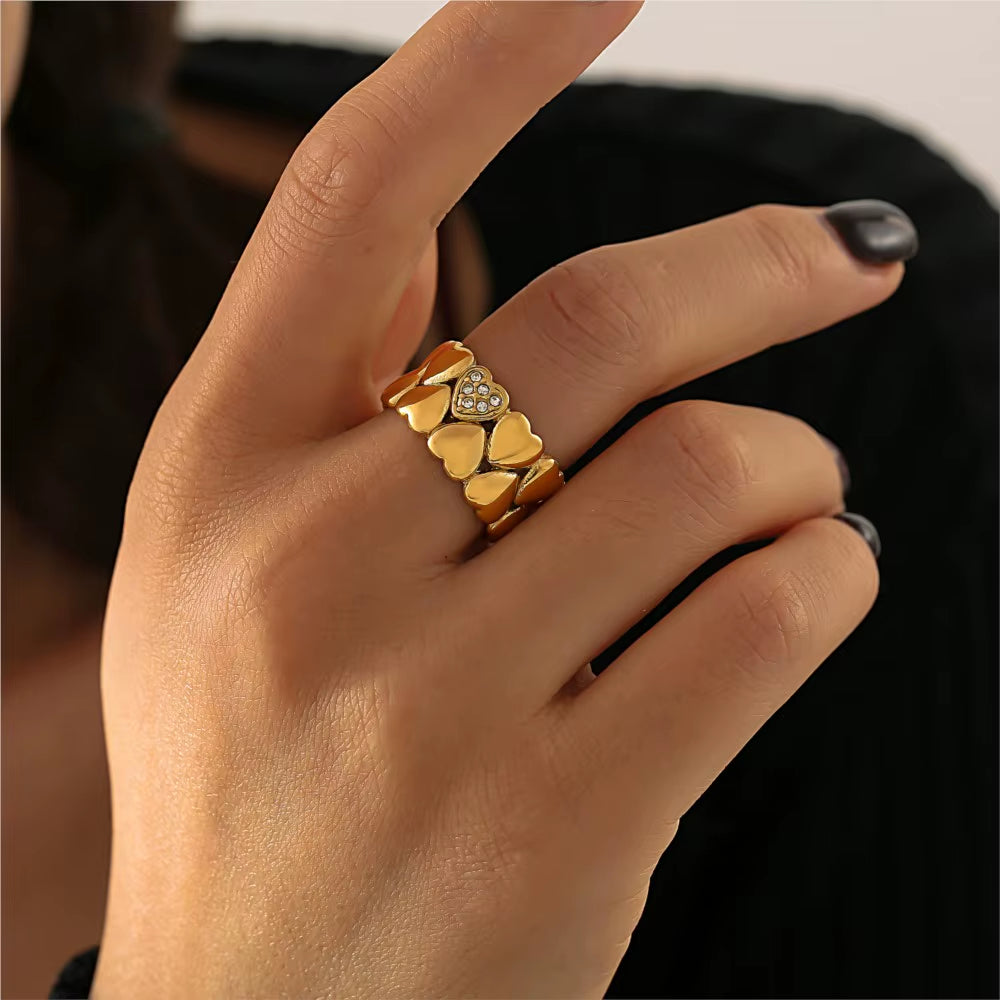 Mosaic Hearts Ring