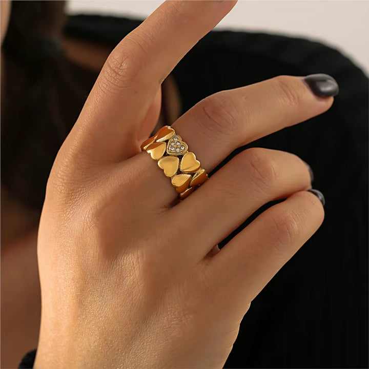 Mosaic Hearts Ring
